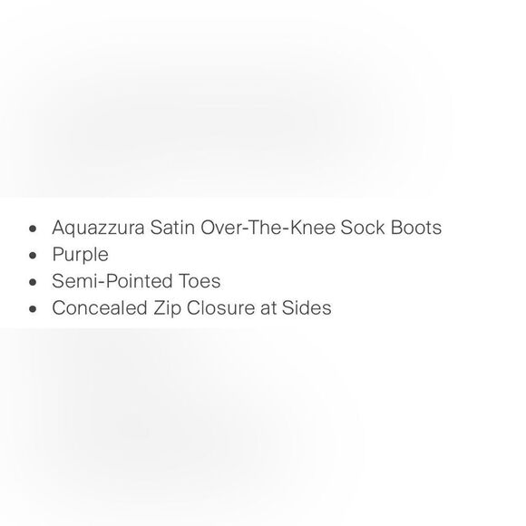 Aquazurra Satin over the knee boots size 38 (US size 7.5) NWT - Picture 16 of 16
